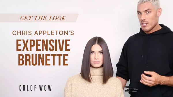 CHRIS APPLETON ZEIGT, WIE MAN MIT DER COLOR WOW-REIHE EINEN GLÄNZENDEN, SATTEN BRÜNETTEN LOOK KREIERT